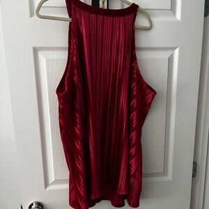 Torrid size 4 red velour halter neck tank